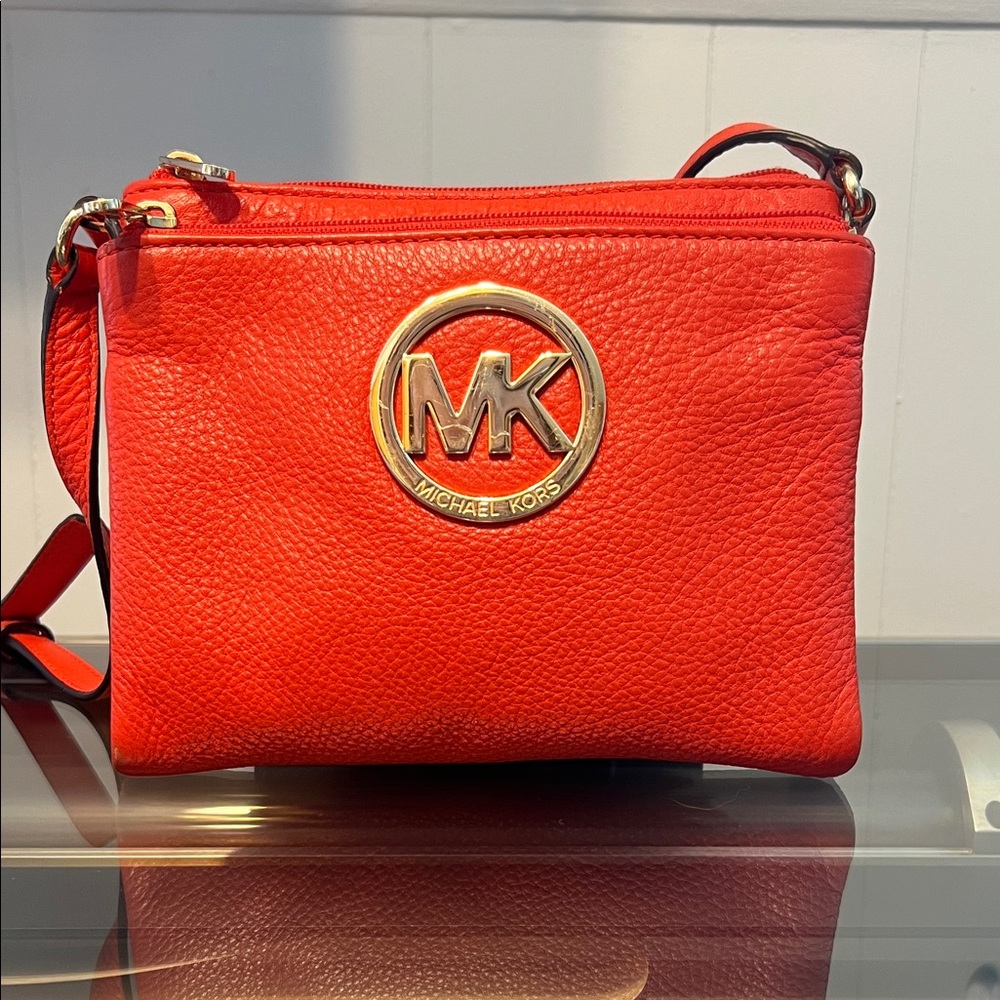 Michael Kors Vibrant Orange Crossbody Bag